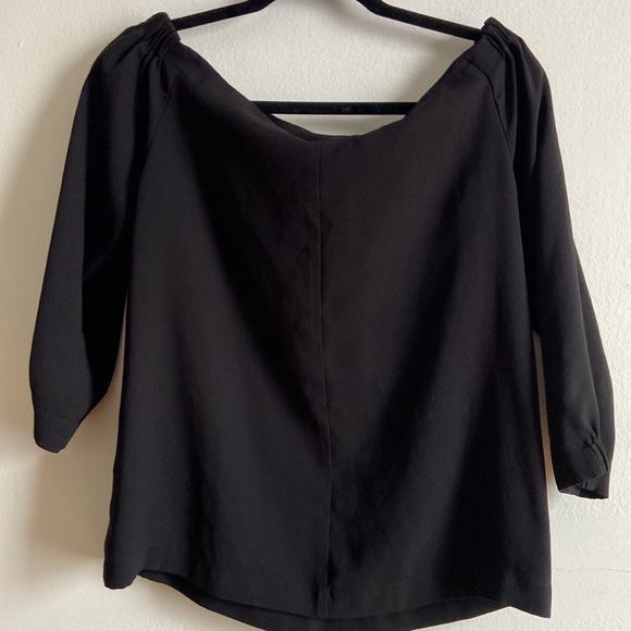 Aritzia Babaton Rodrigo black off the shoulder blouse - Picture 6 of 10